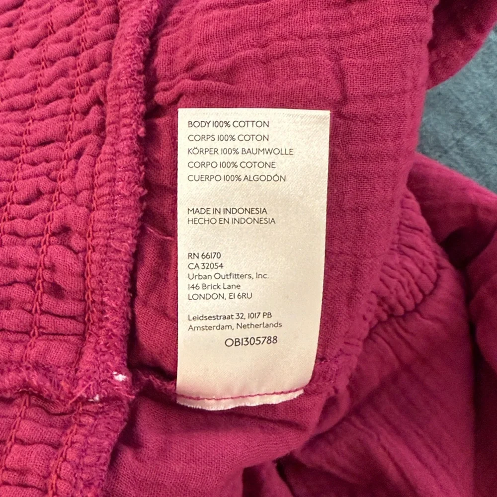 EUC Athropologie High Rise Elastic Waist Wide Leg Cotton Gauze Pants Sz M - Picture 6 of 9